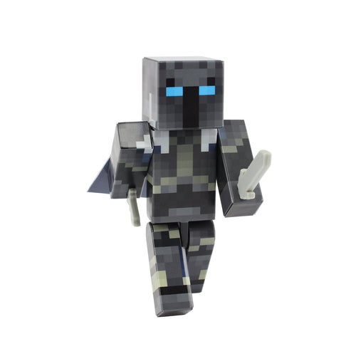 EnderToys Iron Armor Crusader Action Figure Toy, 4 Inch Custom Series Figurines, [Not an Official Minecraft Product]