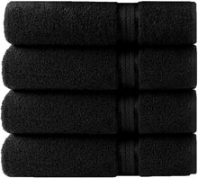 Load image into Gallery viewer, Cotton Craft - 4 Pack - Ultra Soft Oversized Extra Large Bath Towels 30x54 Linen - 100% Pure Ringspun Cotton - Luxurious Rayon Trim - Ideal for Daily Use - Each Towel Weighs 22 Ounces