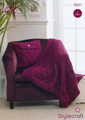 Cushion and Throw in Stylecraft Life Chunky (8931)