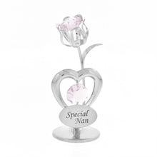 Load image into Gallery viewer, Crystocraft Celebration Heart &amp; Tulip Swarovski Crystal Ornament