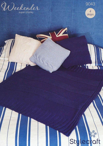 Cushions and Throw in Stylecraft Swift Knit Stripes (9043)