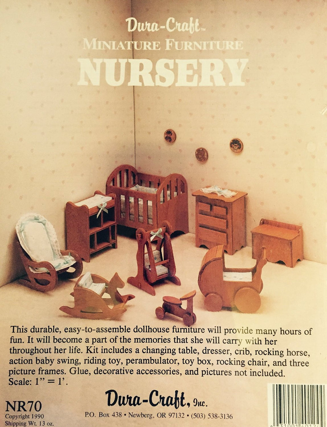 Dura-craft Miniature Dollhouse Nursery Furniture