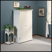 Load image into Gallery viewer, New sauder 158097 harbor view craft armoire l 35 12 x w 21 81 x h 61 58 antiqued white finish