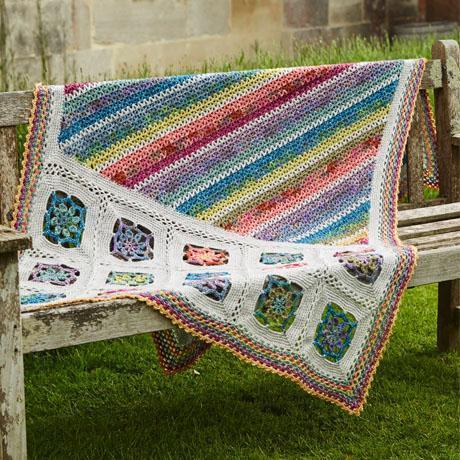 Blanket and Cushion Pattern in Stylecraft Batik DK and Batik Elements DK (9448) by Annelies Baes
