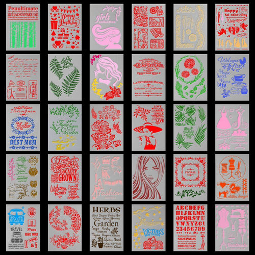 DIY Crafts Layering Stencils Template For Walls Painting Scrapbooking Stamping