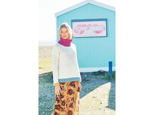 Crochet Moss Stitch Sweater & Shell Stitch Scarf in Stylecraft Bellissima DK (9633)