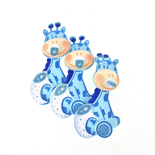 Craft Foam Giraffe In Diaper, 5-1/4-Inch, 10-Count, Blue