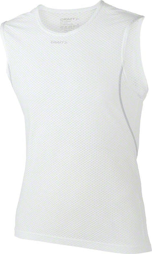 Craft Cool Mesh Super Light Sleeveless Mens Base Layer Top: White 2XL