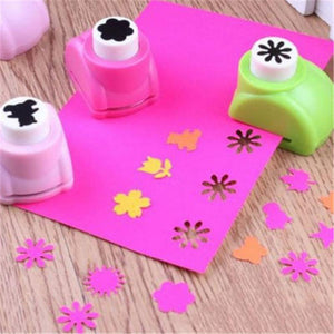 Baby 1PCS Drawing Toys Child 20 Styles Hole Punch Mini Printing Paper Hand Shaper Scrapbook Tag Card Craft DIY Punch Cutter Tool