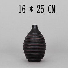 Load image into Gallery viewer, Black resin creative abstract Retro flowers vase pot vintage home decor crafts room decoration large floor vase resin figurines