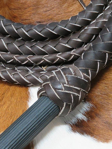 Genuine Leather Handcrafted Cowboy Bullwhip