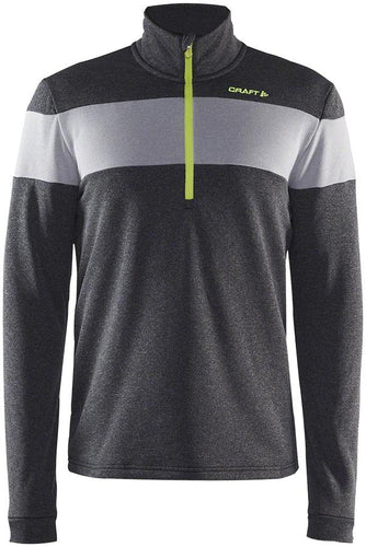 Craft Spark Men's Half Zip Top: Black/Dark Gray Melange LG