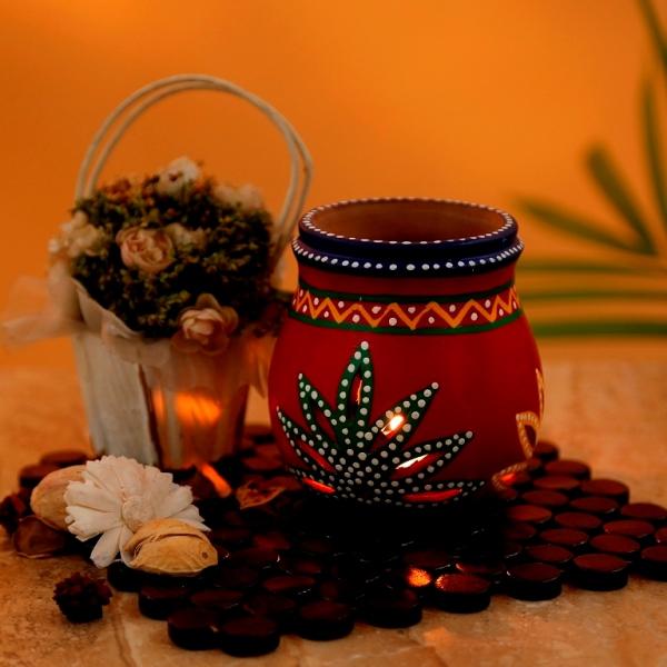 Classy Terracotta Handpainted Aroma Diffuser Red