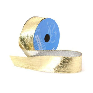 Berwick 1-1/2-Inch Wide by 10-Yard Spool Wired Edge Flipside Craft Ribbon, Gold