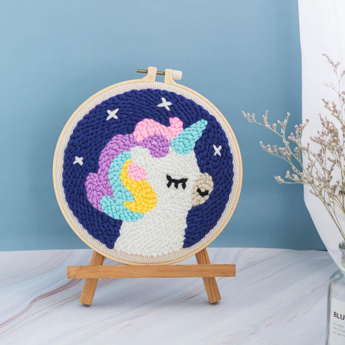 DIY Rug Hooking Punch Needle Handcraft-Magical Unicorn