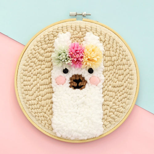 DIY Rug Hooking Punch Needle Handcraft- Alpaca