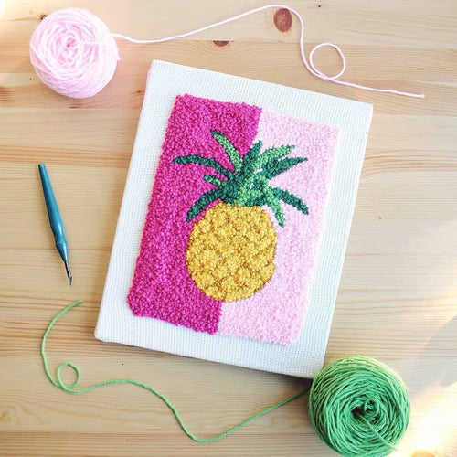 DIY Rug Hooking Punch Needle Handcraft- Pineapple