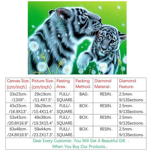 Diamond Painting 5D DIY Embroidery Full Square The Tigers Mosaic Arts Crafts&Sewing Home Decor Needlework Wall Painting Crpsen