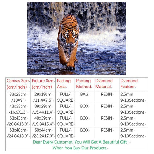 Diamond Painting,5D,DIY,Embroidery,Full,Square,Tiger Ornament,Diamond Mosaic,Wall Painting,Arts,Crafts&Sewing,Needlework,Crpsen
