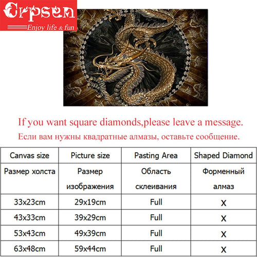 Diamond Painting,5D,DIY,Embroidery,Round Drill,The Dragon,Home Decoration,Needlework,,Arts,Crafts&Sewing,Cross Stitch,Crpsen