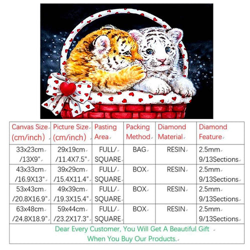 Diamond Painting 5D DIY Embroidery Square Full The Tiger  Home Decoration Wall Painting Arts Crafts&Sewing Needlework Crpsen