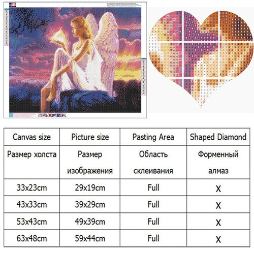 Diamond Painting,Embroidery,Full,5D,DIY,Round,Angel Girl,Home Decoration,Crafts&Sewing,Needlework, Wall Painting,Art,Crpsen