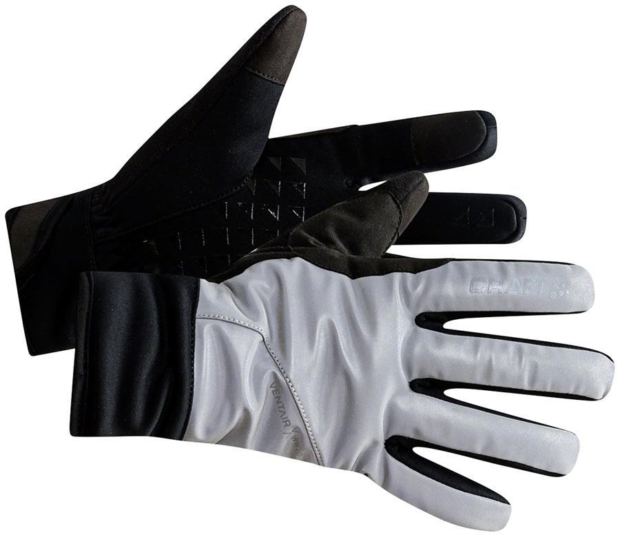 Craft Siberian Glow Gloves - Silver/Black, Full Finger, Large