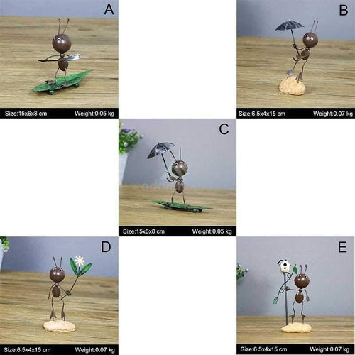 Creative Metal Ant Ornament Gifts Sculpture Figurine Animal Office Crafts