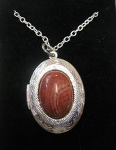 Load image into Gallery viewer, Beautiful handcrafted silver plated locket necklace with various precious stones