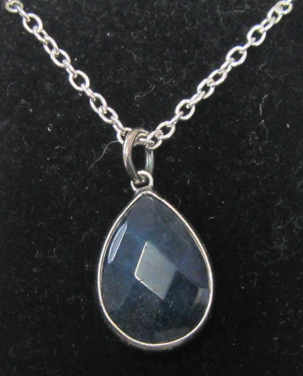 Beautiful handcrafted silver plated necklace with various colour teardrop Bezel Quartz