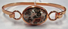 Load image into Gallery viewer, Beautiful handcrafted copper bangle with fossil