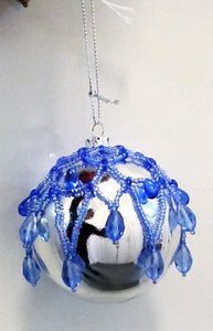 Beautiful handcrafted Christmas beaded baubles