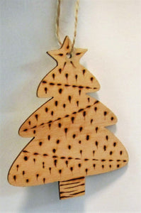 Beautiful handcrafted wooden tree decoration
