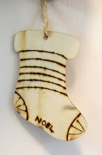 Load image into Gallery viewer, Beautiful handcrafted wooden stocking decoration
