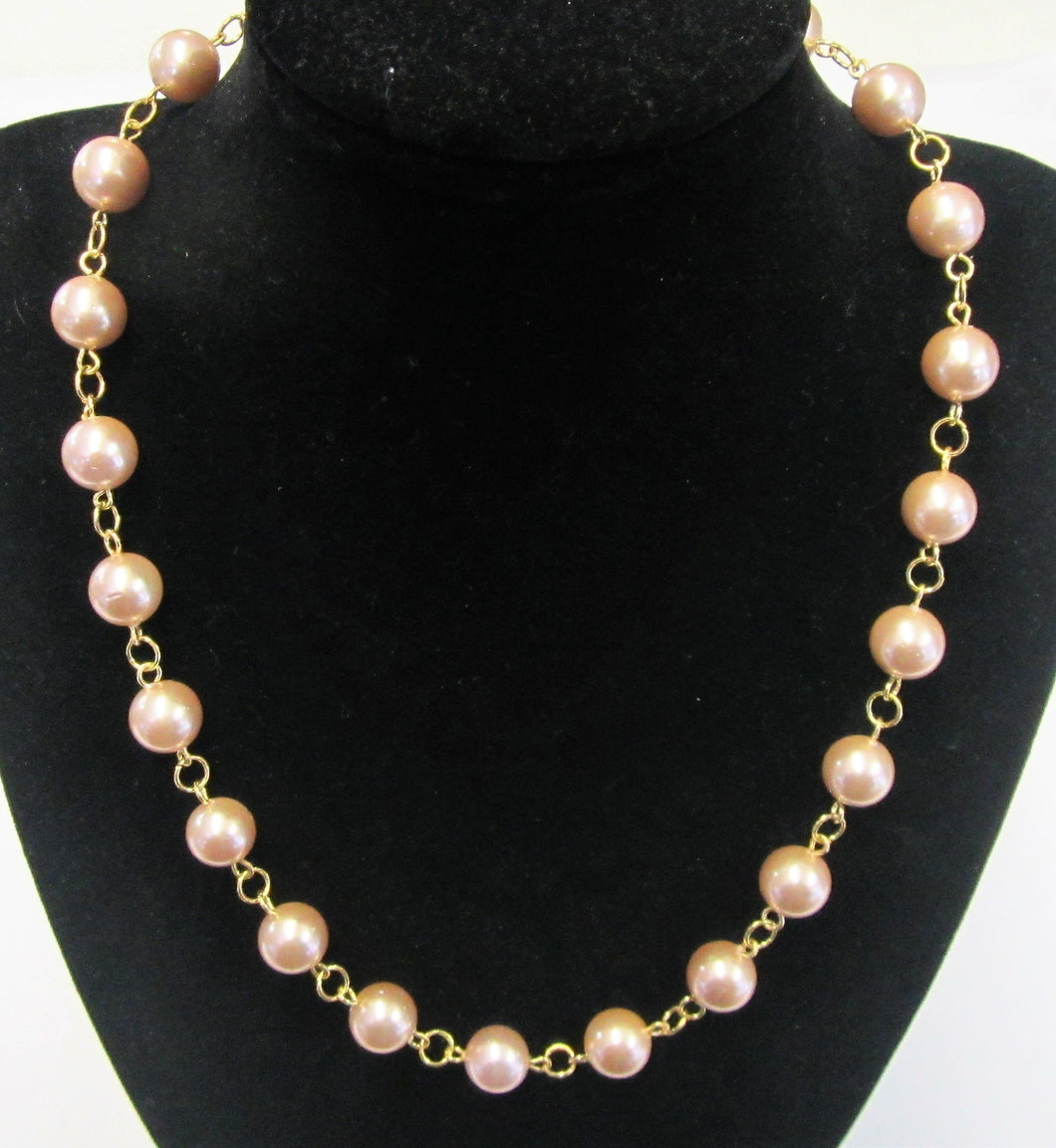 Beautiful handcrafted rose quartz necklace with clip clasp
