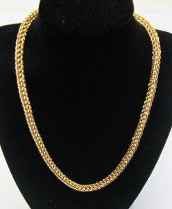 Beautiful handcrafted gold plated rope necklace with toggle clasp