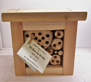 Beautiful handcrafted wooden "Wee Bee Box" Bee house