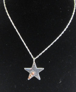 Beautiful handcrafted 925 sterling silver star with 3 copper dots necklace