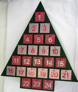 Beautiful handcrafted wooden Christmas Tree advent calendar