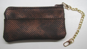 Beautiful handcrafted brass coloured purse with pockets on both sides