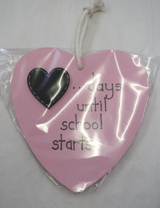 Beautiful handcrafted heart - days until school starts