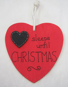 Beautiful handcrafted heart - Sleeps until Christmas