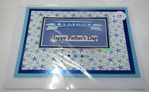 Beautiful handcrafted father's day card.