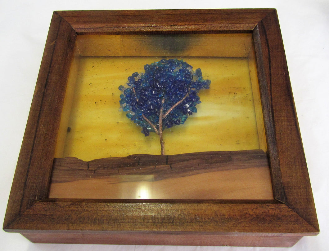 Beautiful handcrafted fused glass tree picture