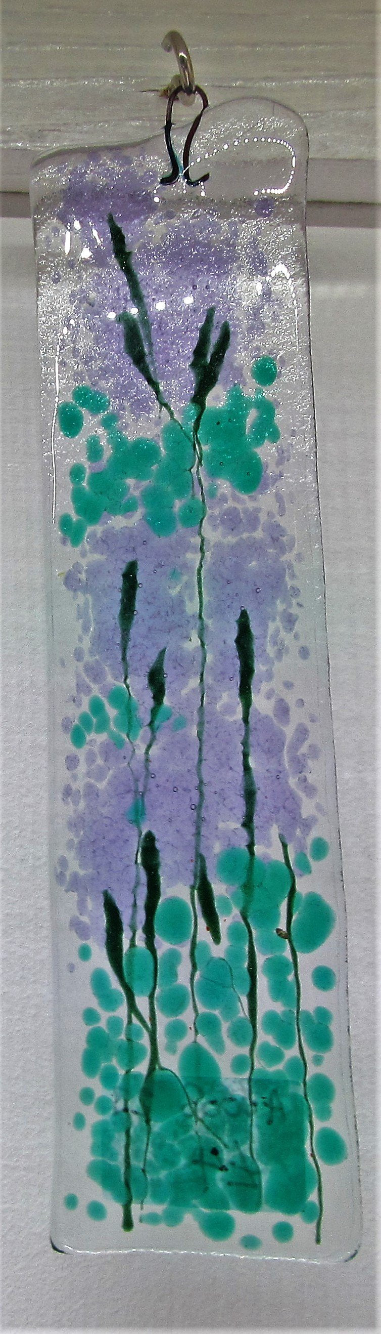 Beautiful handcrafted hanging fused glass