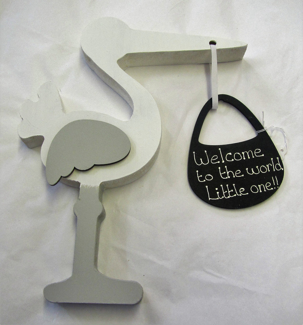 Beautiful handcrafted stalk with welcome to the world little one message