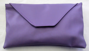 Beautiful handcrafted lilac flux leather fabric evening bag