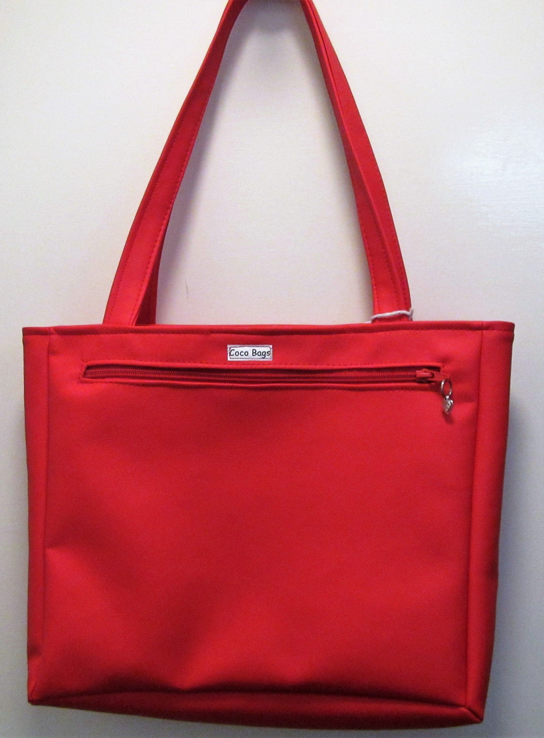 Beautiful handcrafted faux leather red handbag