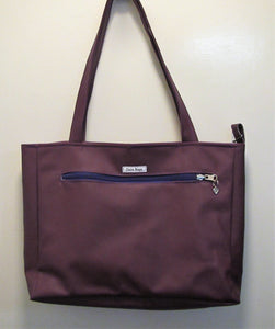 Beautiful handcrafted faux leather purple handbag