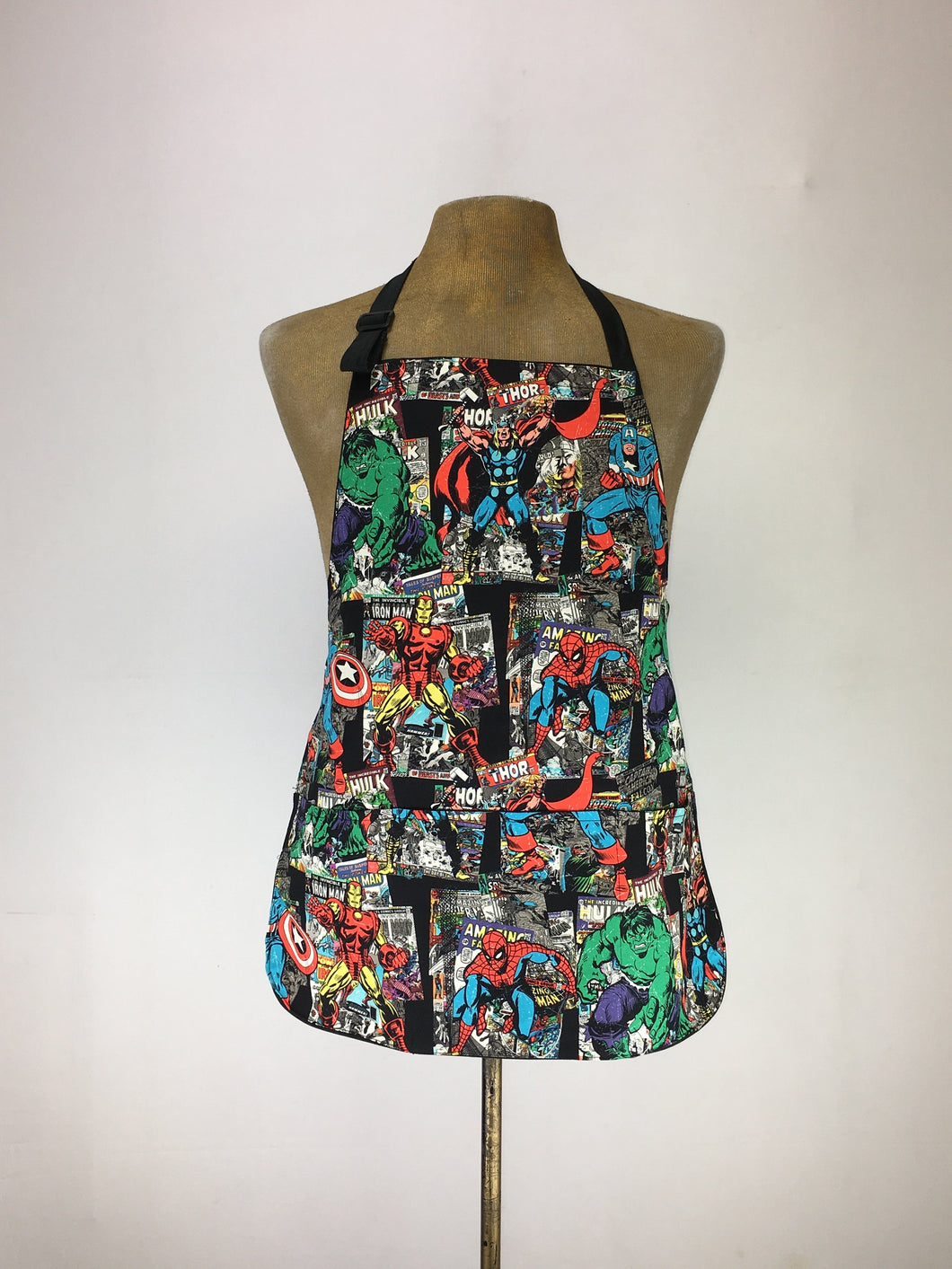 Avengers vintage marvel comics print handcrafted double sided apron